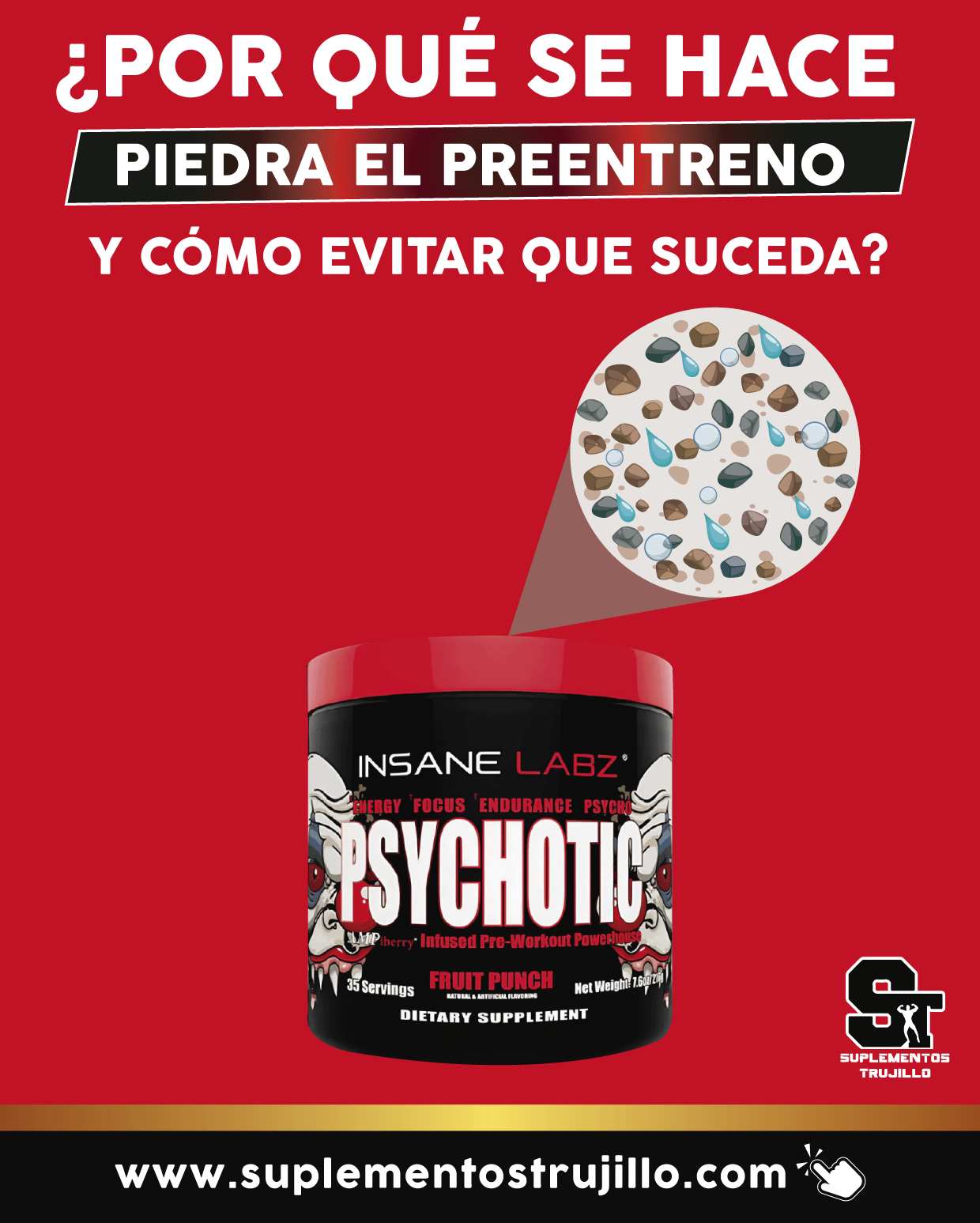 ¿Por qué se hace piedra el preentreno y cómo evitar que suceda?