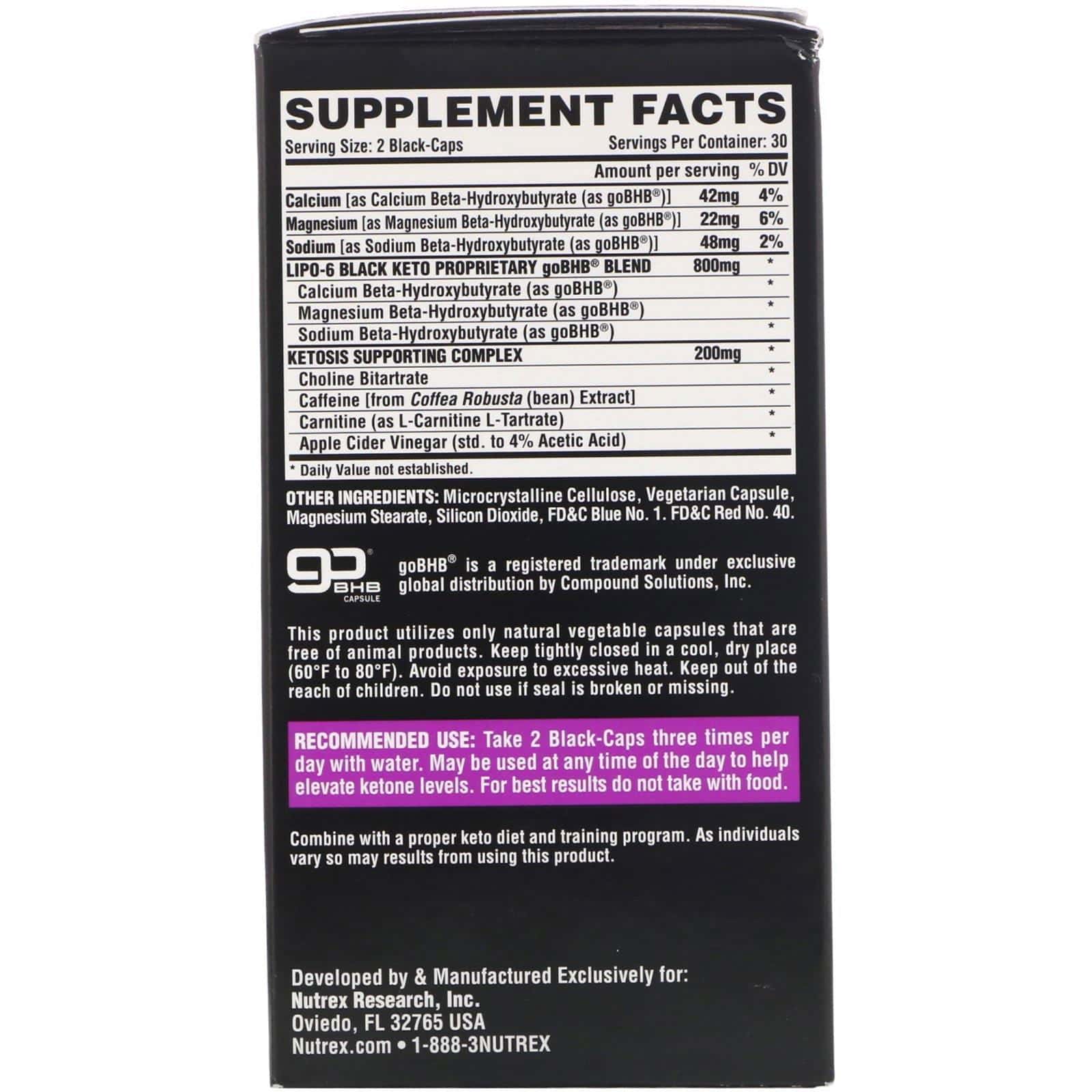 LIPO 6 BLACK KETO NUTREX