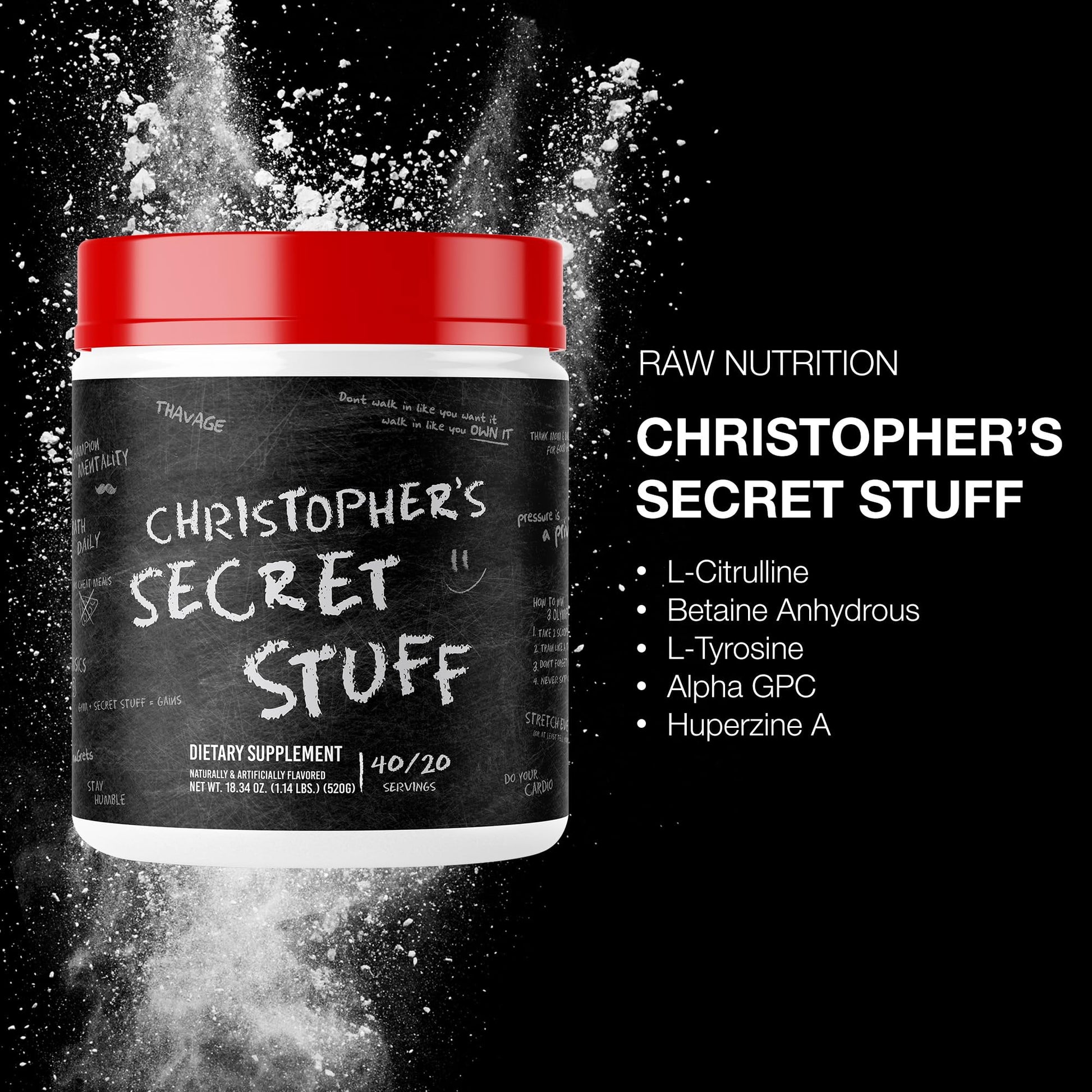 PRE WORKOUT SECRET STUFF CBUM 40 SERVICIOS