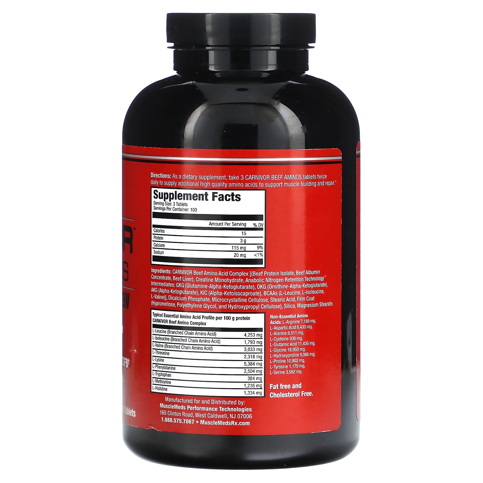 CARNIVOR BEEF AMINOS 300 TABLETAS