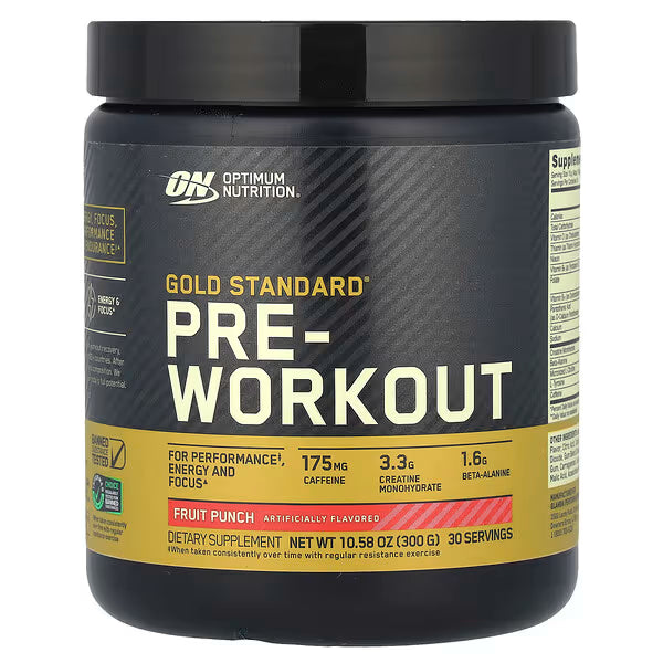 PRE-WORKOUT ON 30 SERVICIOS Optimum Nutrition, Gold Standard Preentrenamiento