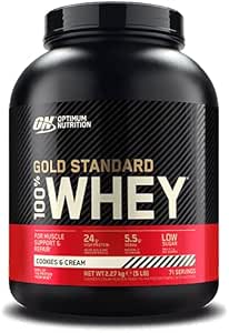 GOLD STANDARD 100% WHEY 5 LB Optimum Nutrition Gold Standard 100% Whey Proteína en Polvo