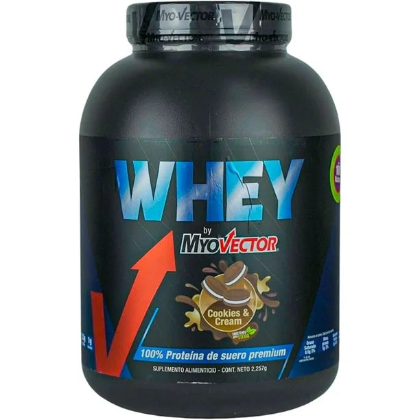 WHEY 5 LB MYO VECTOR MYO-VECTOR Myo Vector Whey, 100% Suero de leche, Mezcla de proteínas, Baja en carbohidratos, 5 Lbs