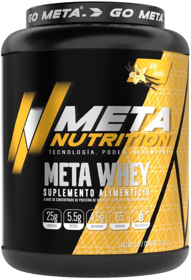 WHEY PROTEIN META NUTRITION 5 LBS Suplemento Alimenticio de Rápida Absorción