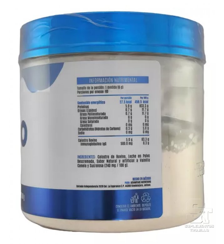 CALOSTRO BOVINO ADVANCE NUTRITION 60 SERVICIOS