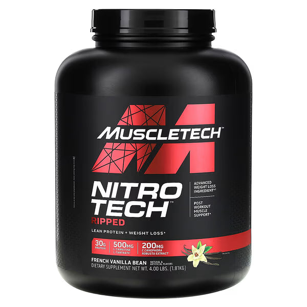 NITRO TECH RIPPED 4 LB MuscleTech Proteína superior y fórmula para la pérdida de peso