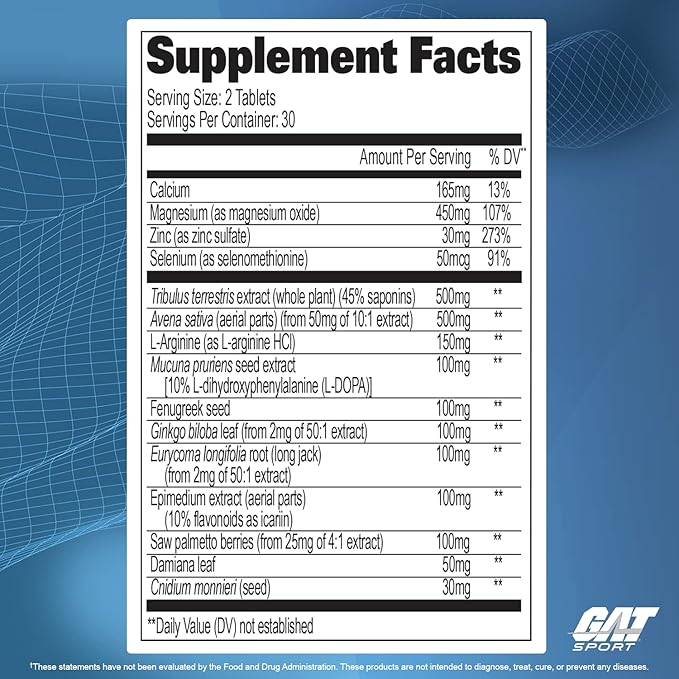 TESTROL ORIGINAL GAT SPORT 60 TABLETAS Sin Sabor Precursor de Testosterona