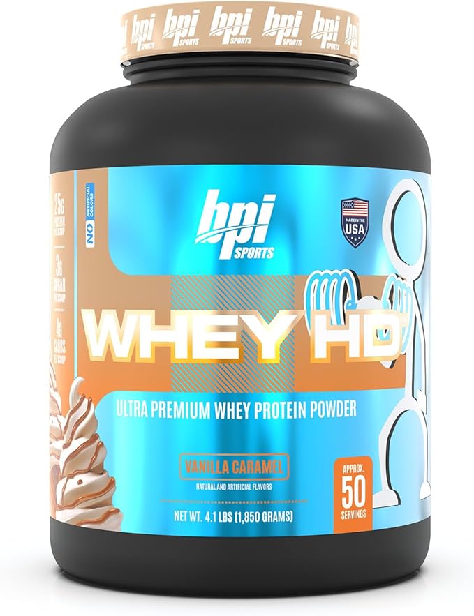 WHEY PROTEIN HD BPI 5 LBS Premium Protein Powder 50 Servicios