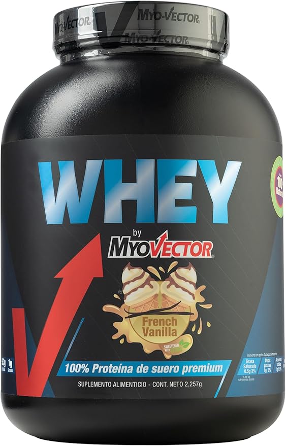 WHEY 5 LB MYO VECTOR MYO-VECTOR Myo Vector Whey, 100% Suero de leche, Mezcla de proteínas, Baja en carbohidratos, 5 Lbs