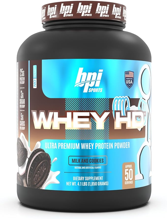 WHEY PROTEIN HD BPI 5 LBS Premium Protein Powder 50 Servicios