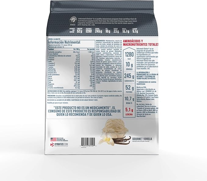 SUPER MASS GAINER DYMATIZE 12 LB
