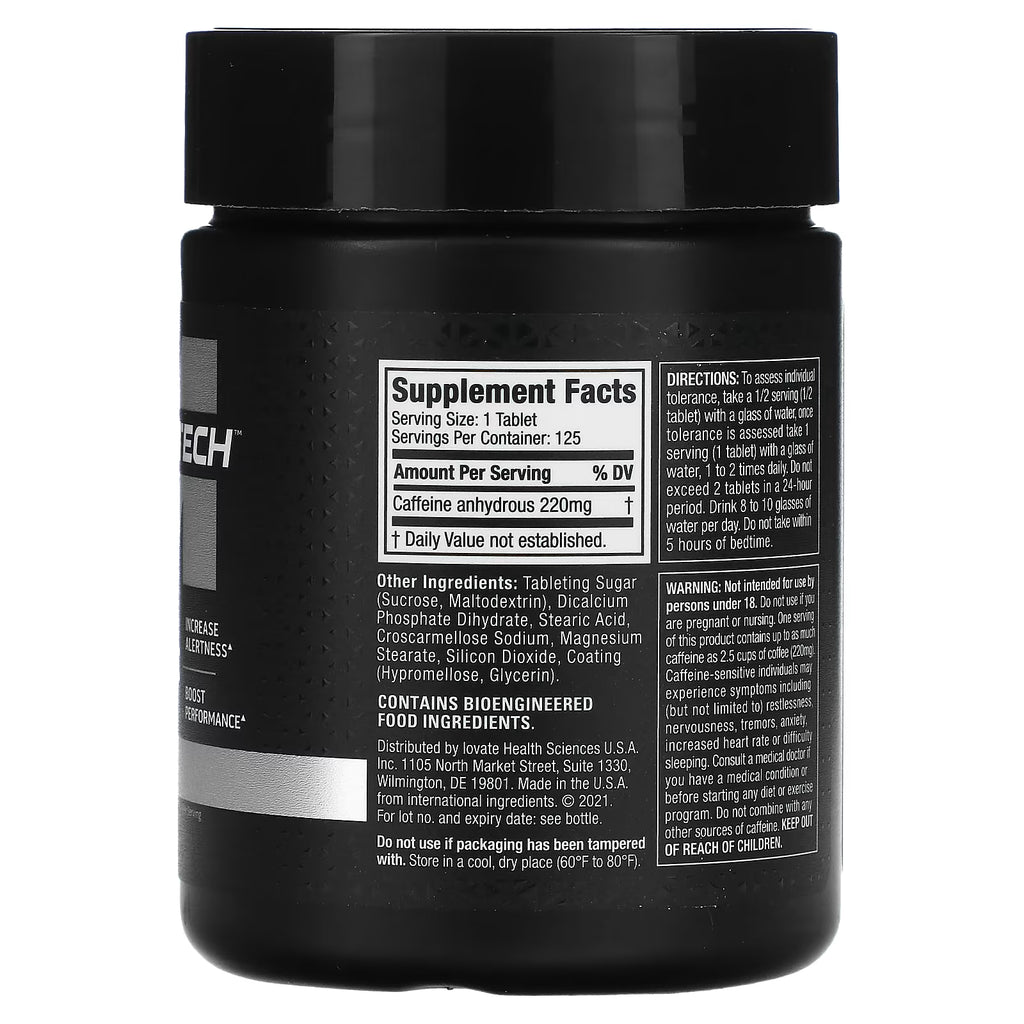 PLATINUM 100% CAFFEINE 125 TABLETAS