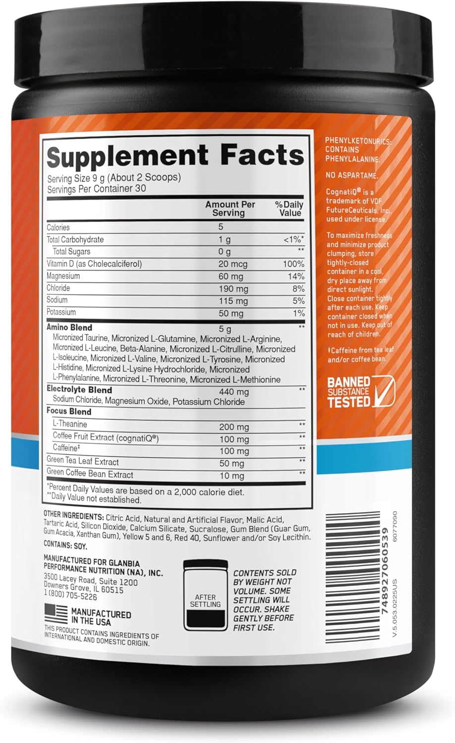 AMINO ENERGY + ELECTROLITOS OPTIMUN NUTRITION 30 SERVICIOS