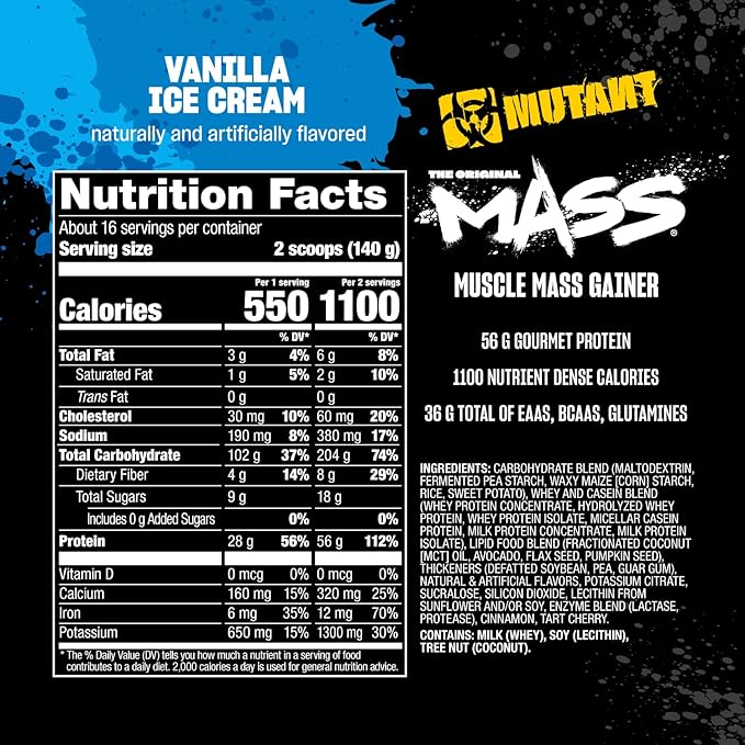 MUTANT MASS 5 LBS PROTEÍNA GANADORA