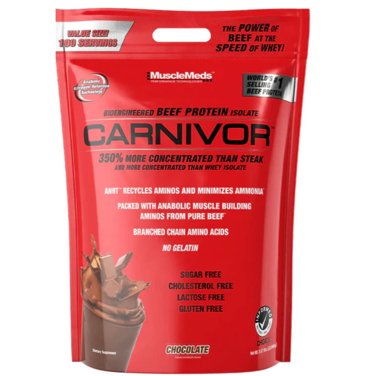CARNIVOR 0 FAT 8 LB Proteína en polvo a Base de Carne