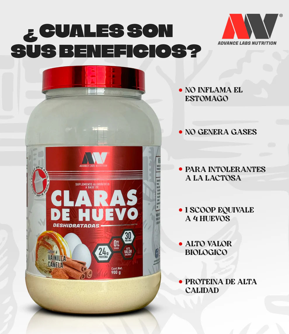 PROTEÍNAS DE CLARAS DE HUEVO ADVANCE NUTRITION 30 SERVICIOS
