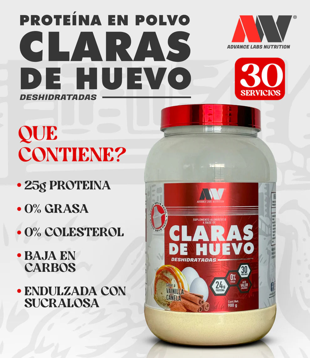 PROTEÍNAS DE CLARAS DE HUEVO ADVANCE NUTRITION 30 SERVICIOS