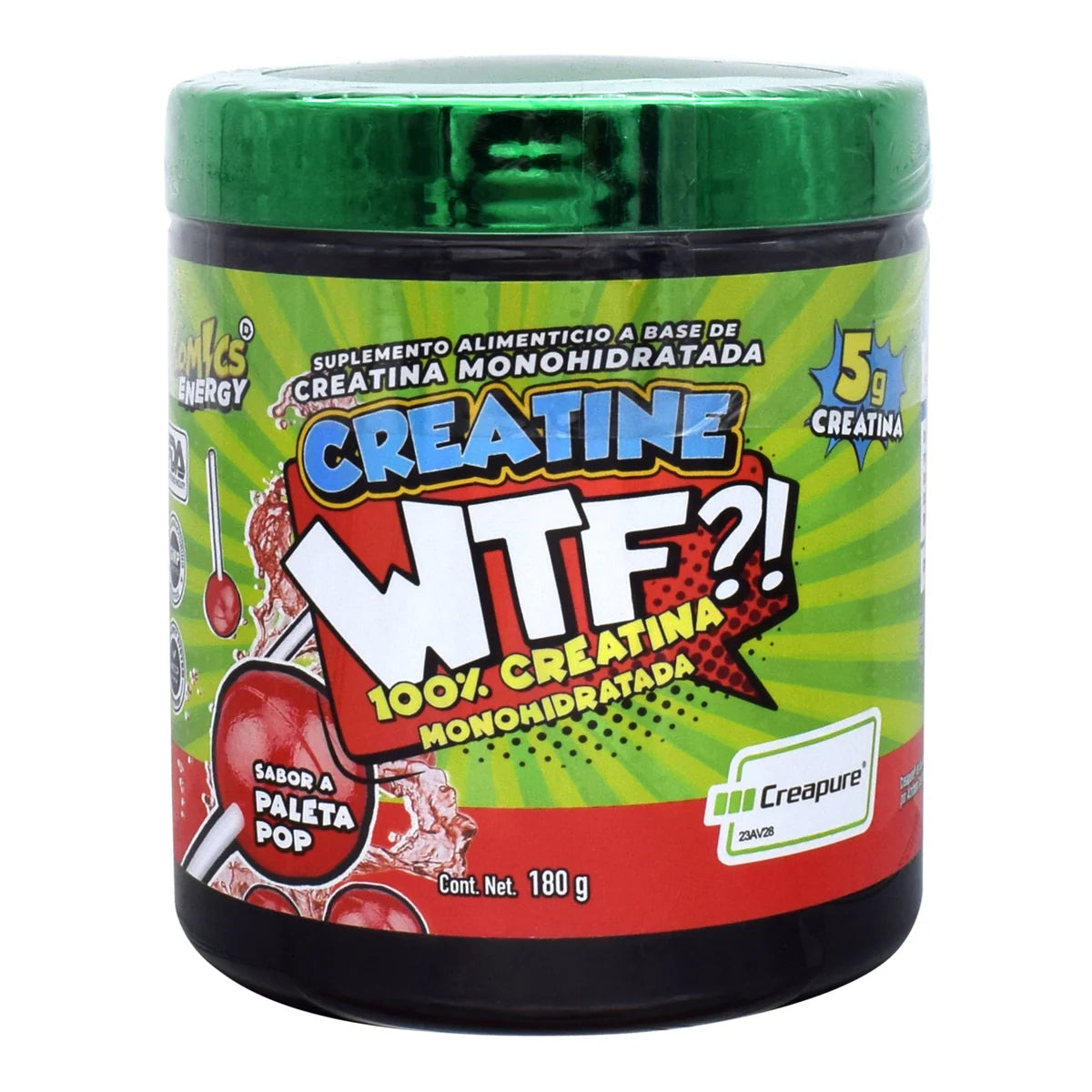CREATINA CREAPURE MONOHIDRATADA | COMICS | 30 SERVICIOS | SABOR PALETA POP