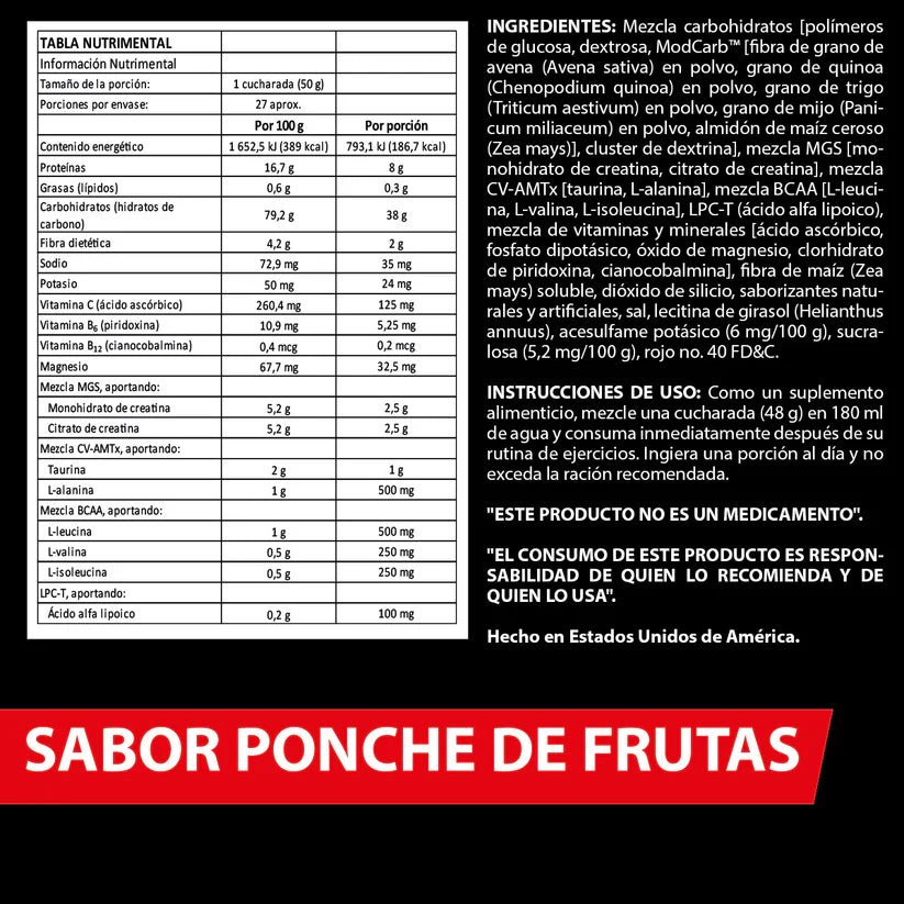 CELL TECH 3 LB Muscletech 3libras 28 Servicios Sabor Fruit Punch