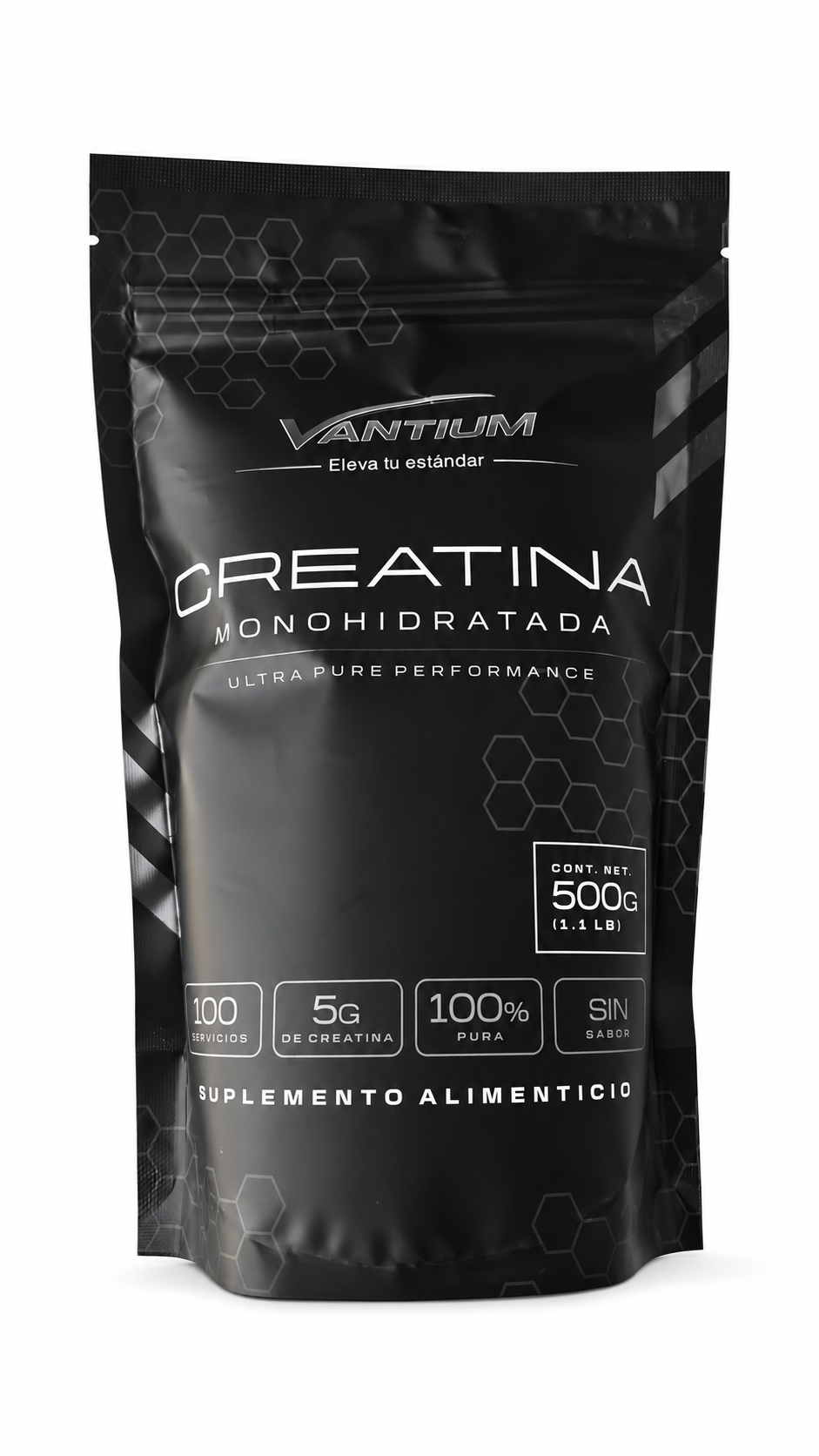 CREATINA MONOHIDRATADA VANTIUM 500g 100 SERVICIOS – Suplementos Trujillo