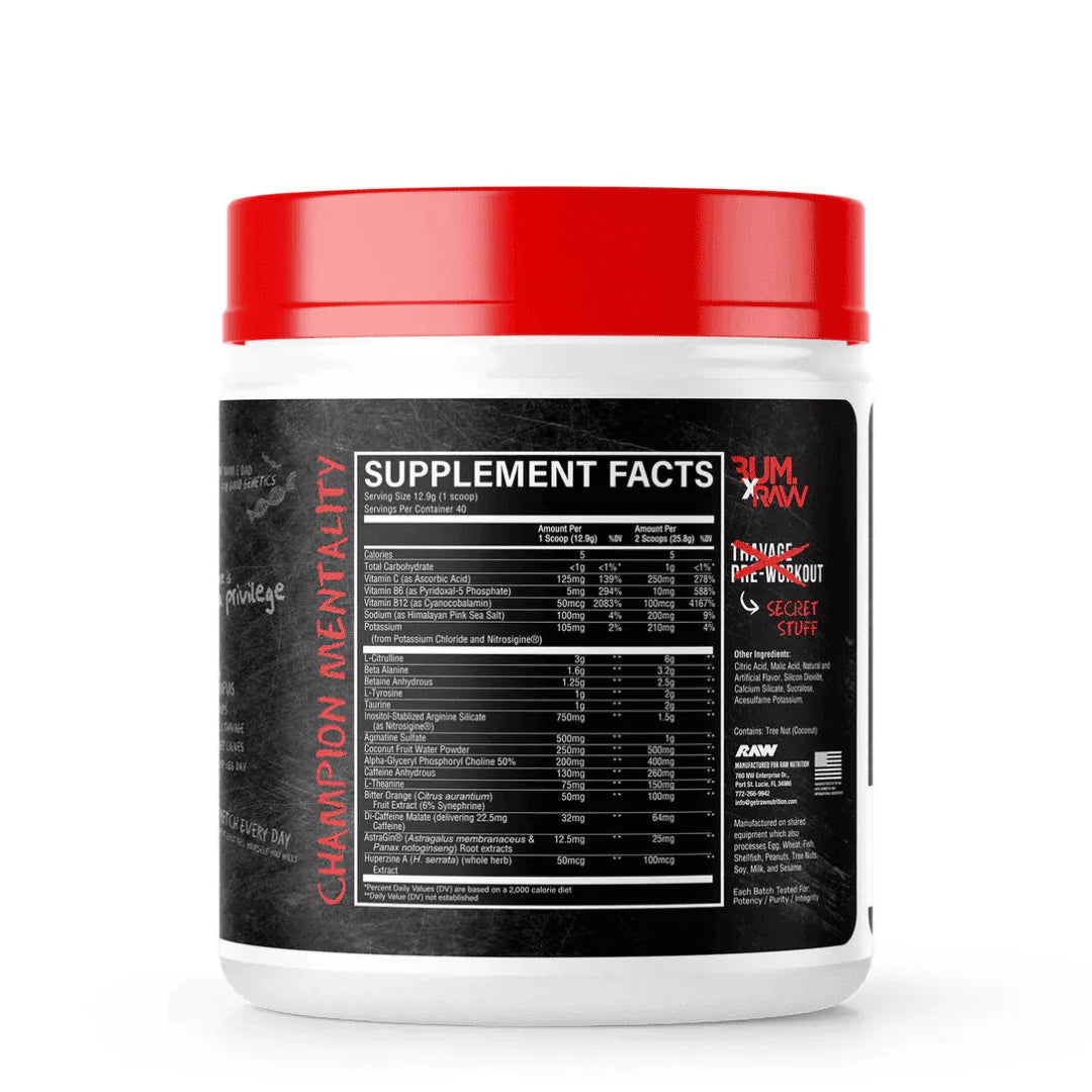 PRE WORKOUT SECRET STUFF CBUM 40 SERVICIOS