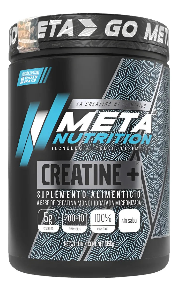 CREATINA META NUTRITION 210 SERVICIOS Monohidratada 1050 Gr Sabor Sin sabor