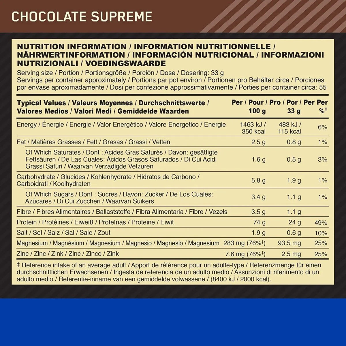 CASEIN OPTIMUM NUTRITION 4 LBS 100% Gold Standard 4 Lbs