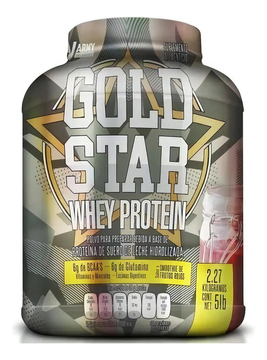 GOLD STAR WHEY 5 LB ARMY NUTRITION Proteína Hidrolizada