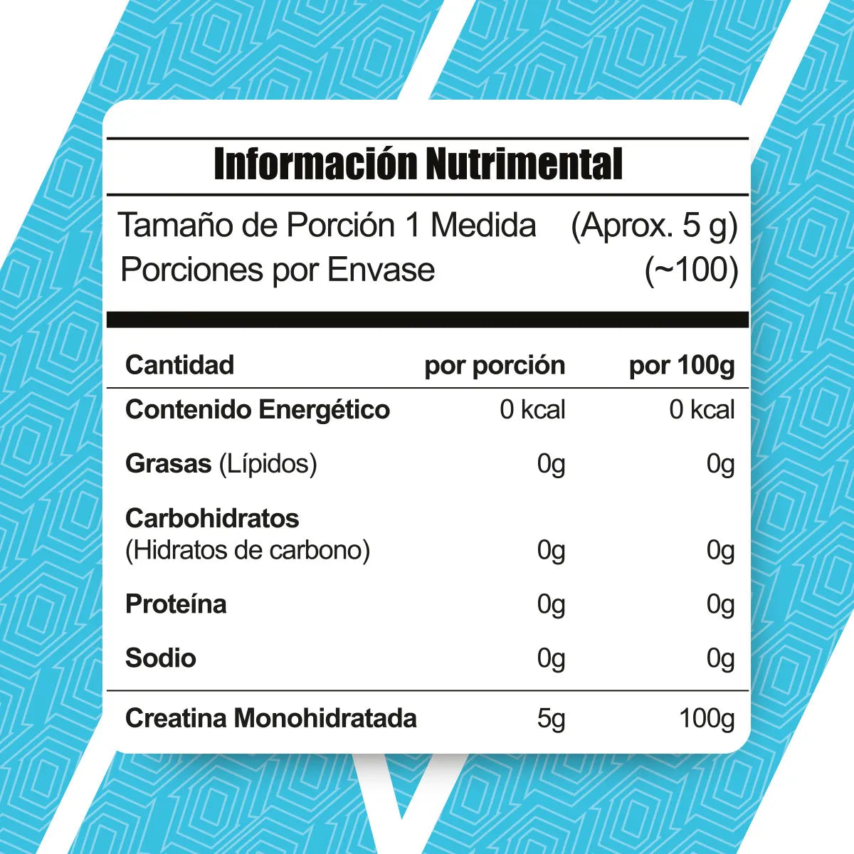 CREATINA META NUTRITION 100 SERVICIOS 500G Creatina Monohidratada En Polvo De Alta Pureza Sin Sabor