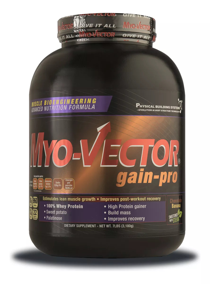 GAIN PRO 7 LB MYO VECTOR PROTEÍNA EN POLVO GANADORA Suplemento para Ganar Masa Muscular y Recuperación