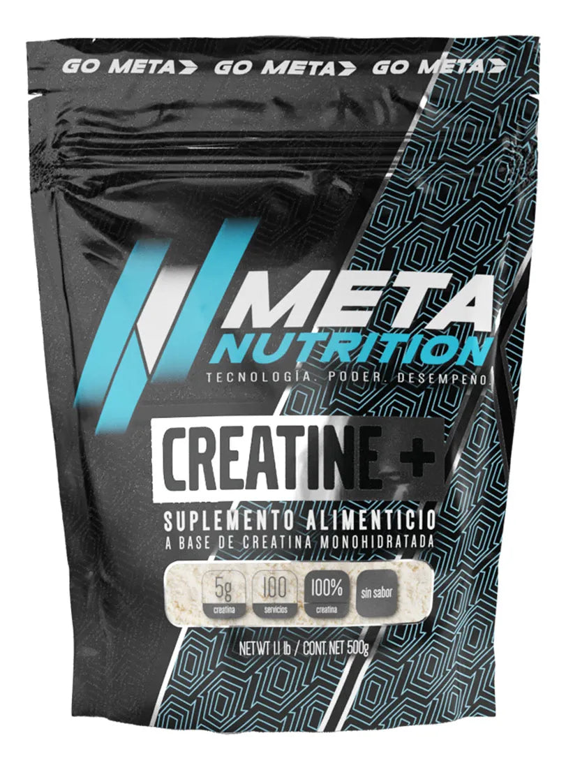CREATINA META NUTRITION 100 SERVICIOS 500G Creatina Monohidratada En Polvo De Alta Pureza Sin Sabor