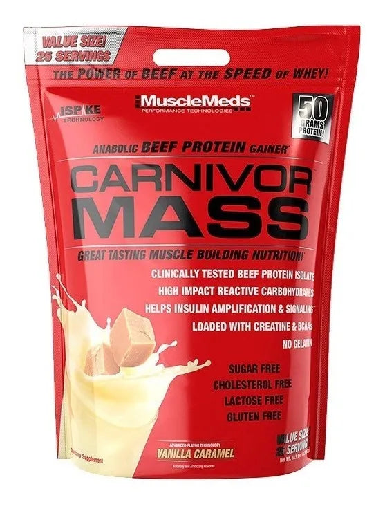 CARNIVOR MASS 10 LB Proteína en polvo a base de carne para ganar masa muscular
