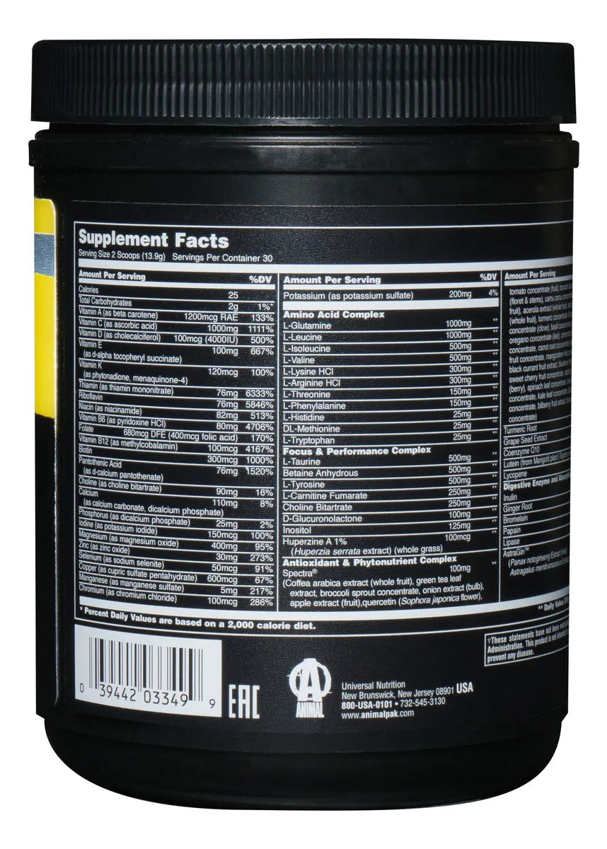 Universal Animal Pak Powder 30 servicios Polvo