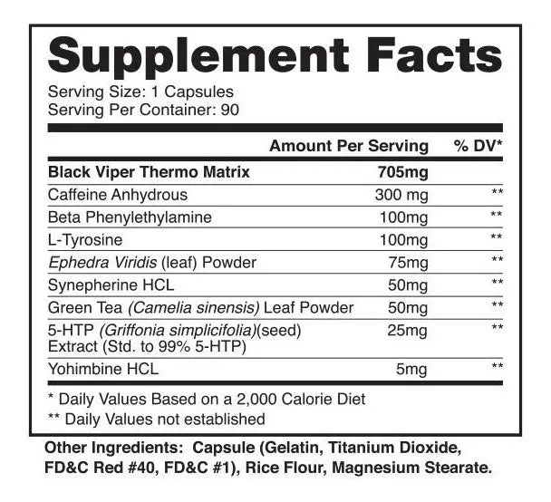 BLACK VIPER DRAGON PHARMA 90 CÁPSULAS
