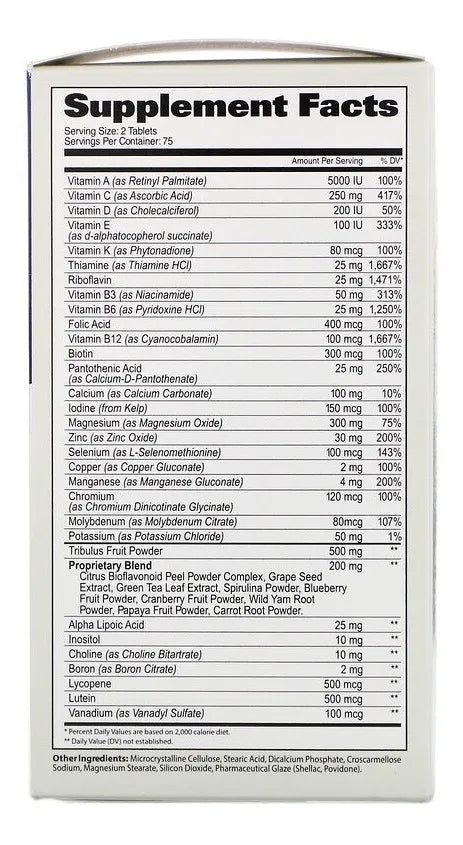 MENS MULTI+TEST 150 TABLETAS Multivitaminico Gat Sport