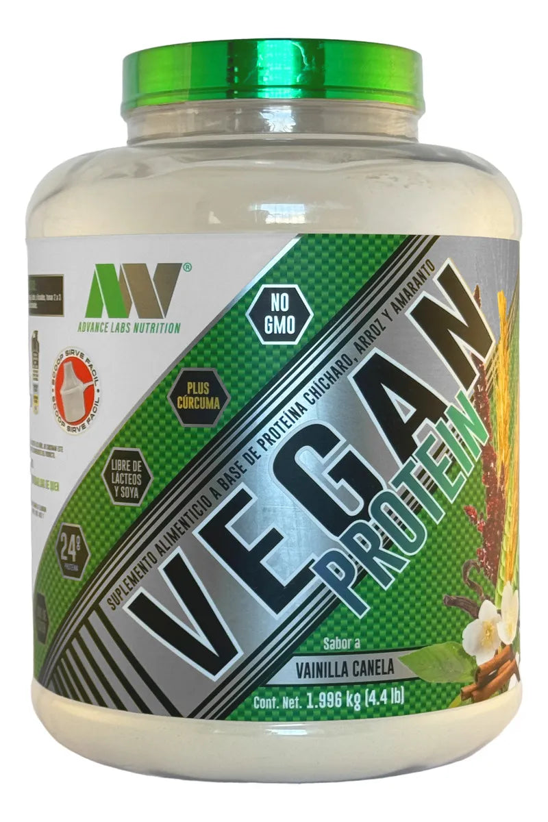 VEGAN PROTEIN 4 LB ADVANCE NUTRITION Proteina Advance Nutrition Hydrotein Vegan 1.996 Kg (4.4 Lb) Proteina de Chicharo, Arroz Y Amaranto