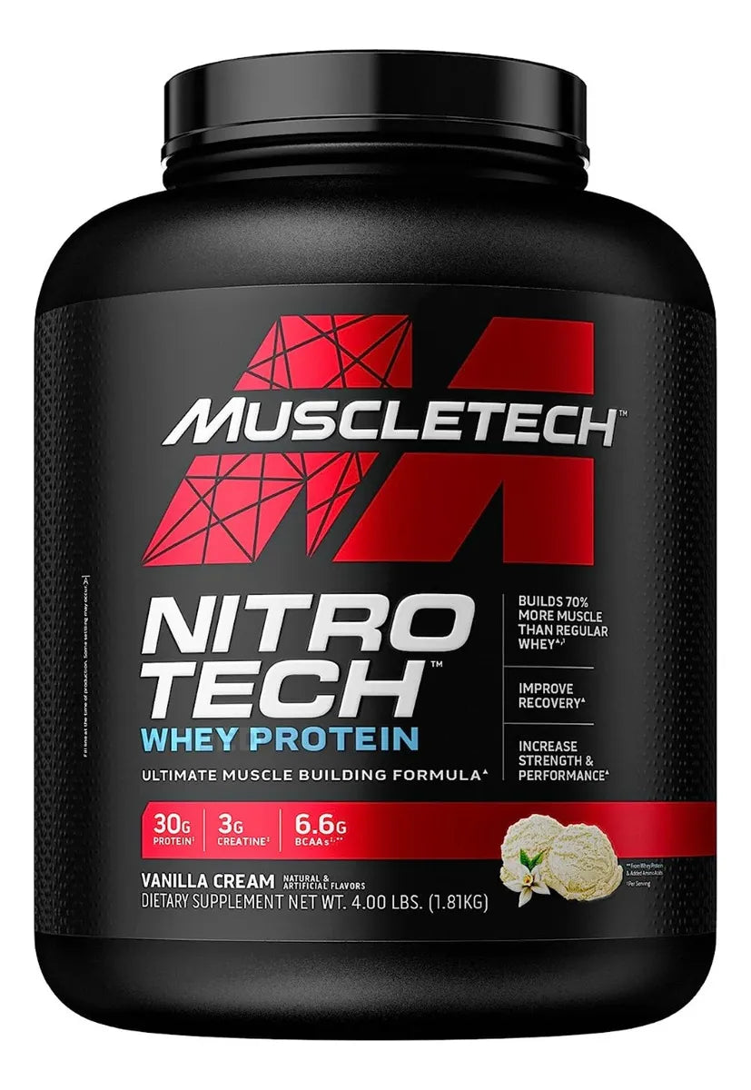 NITRO TECH WHEY PROTEIN 4 LB Proteína en polvo Muscletech