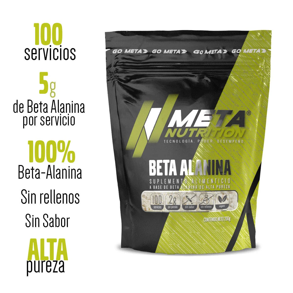 BETA ALANINA META NUTRITION 100 SERVICIOS