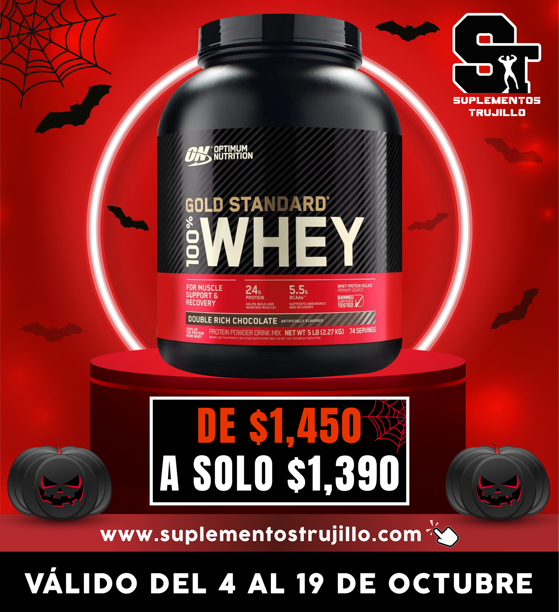 GOLD STANDARD 100% WHEY 5 LB Optimum Nutrition Gold Standard 100% Whey Proteína en Polvo