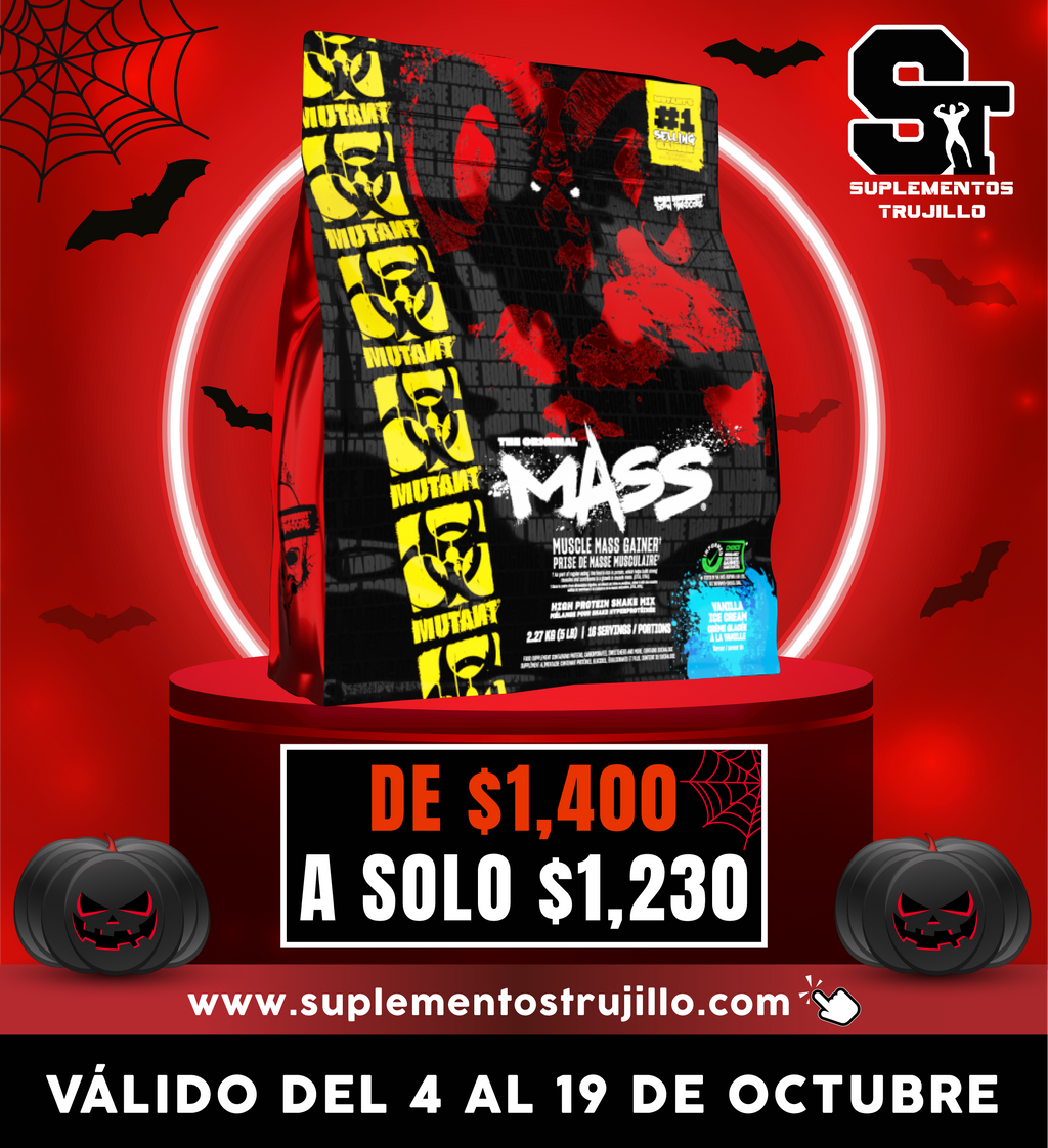MUTANT MASS 15 LB Mutant Mass / 56g Proteína / 192g Carbohidratos / 1100 calorías