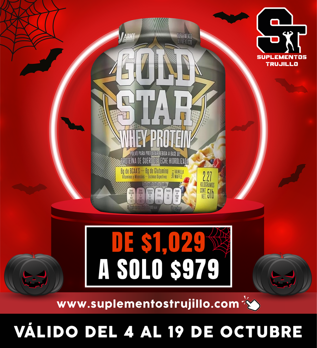 GOLD STAR WHEY 5 LB ARMY NUTRITION Proteína Hidrolizada