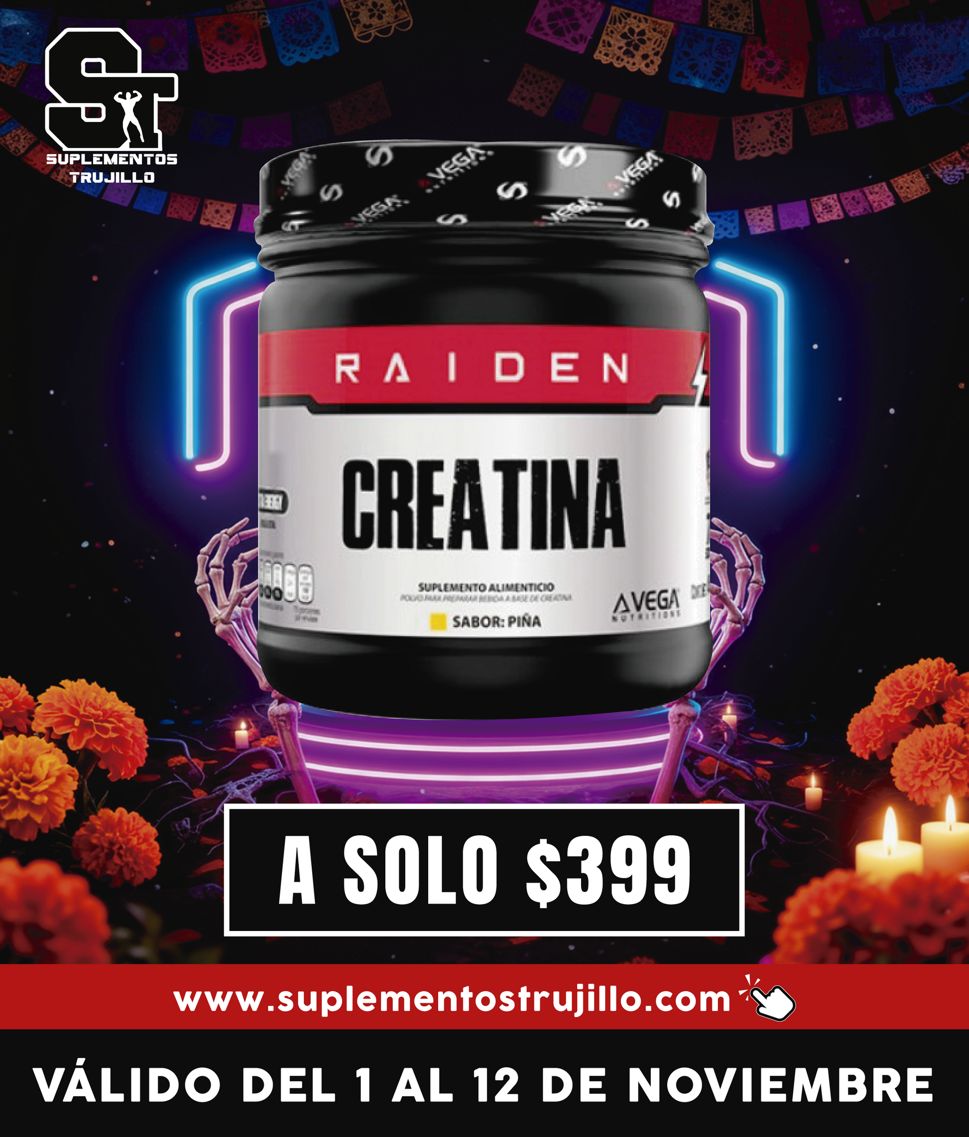 CREATINA RAIDEN 75 SERVICIOS