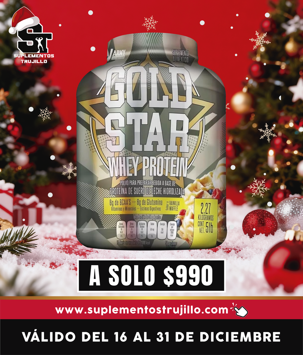 GOLD STAR WHEY 5 LB ARMY NUTRITION Proteína Hidrolizada