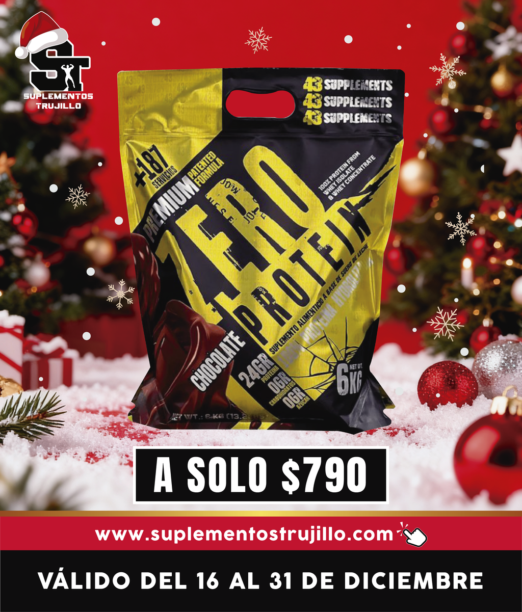 43 ZERO 13LB (6 KG) Proteína Zero Hidrolizada 6 Kg Cero Azúcar Cero Carbohidratos