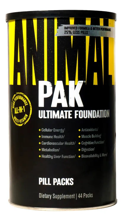 ANIMAL PAK 44 PACKS UNIVERSAL El Multivitamínico Definitivo para Atletas y Fitness