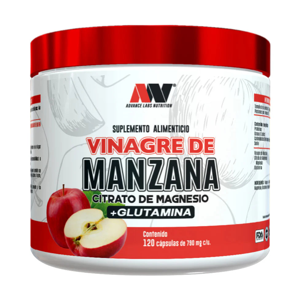 Citrato de Magnesio + Glutamina Advance Nutrition 120 Cápsulas