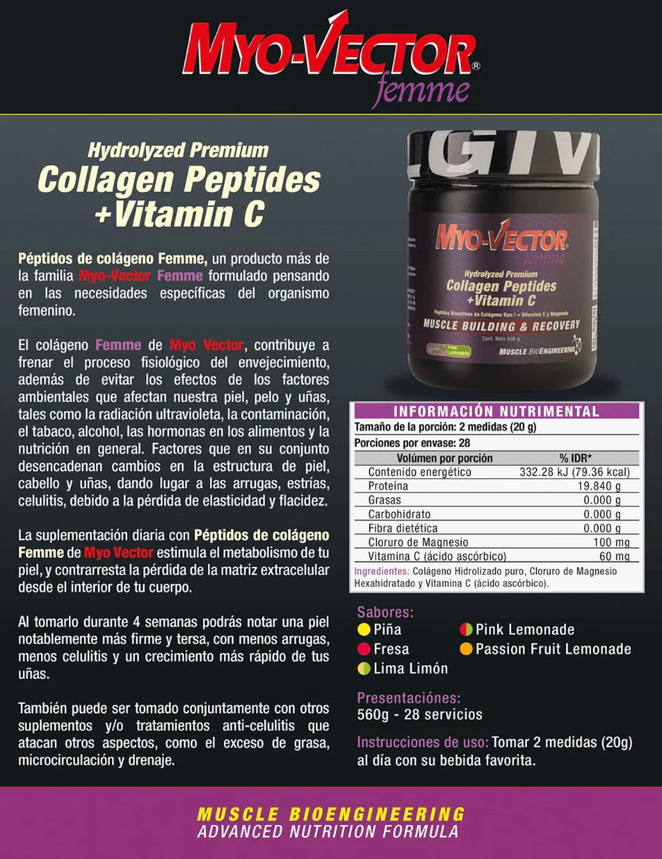COLÁGENO 560 GRAMOS MYO VECTOR