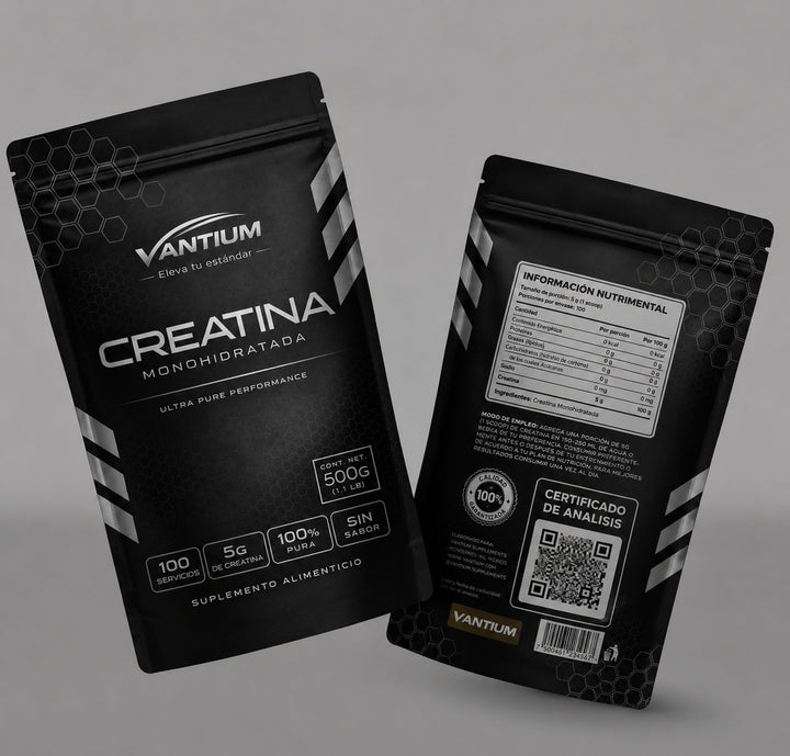 CREATINA MONOHIDRATADA VANTIUM 500g 100 SERVICIOS – Suplementos Trujillo