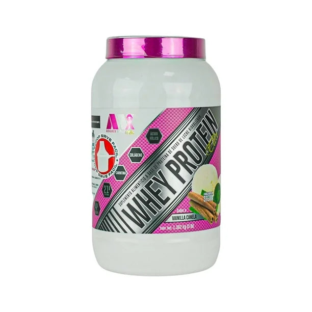 WHEY PROTEIN ELLA ADVANCE NUTRITION 3 LBS Proteína de suero de leche con Colágeno y Ácido fólico