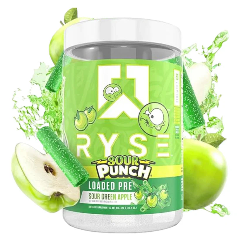 PREWORKOUT RYSE SOUR PUNCH GREEN APPLE 30 SERVICIOS